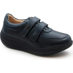 Resim Dr.Comfort 5004 Ortopedik&Therapeutic Rocker Bottom Kadın Deri Ayk. Lacivert 