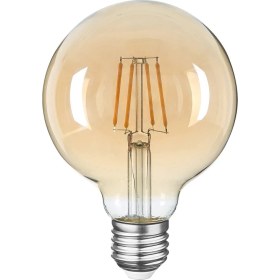 Resim Heka E27 LED FİLAMANLI RUSTIK AMPUL G95 BAL CAM 8W 2500k Gün Işığı ERD-86 