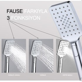 Resim Fause Sürgülü Duş Seti 3 Fonksiyonlu Kss122 Krom 