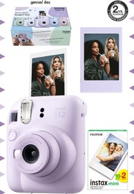 Resim Fujifilm Instax Mini 12 Beyaz Fotoğraf Makinesi - Çerçeve Ve 20'li Mini Film Seti Fujifilm