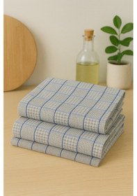 Resim 2 Li Mikrofiber Kurulama Bezi Seti 45x65 Cm Hızlı Kuruyan, Leke Tutmayan Mutfak Kurulama Havlusu Gri 