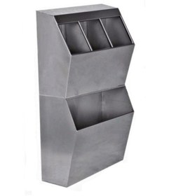 Resim Arı Metal 7426 Galoş Bone Maske Kutusu Çöp Kovalı 3 Bölmeli 