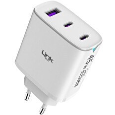 Resim Linktech C317 45 W Pd 3.0 Qc4.0 2x Pd Usb Şarj Adaptörü 