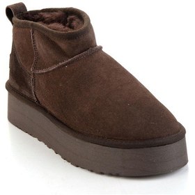 Resim Kahve Hakiki Deri Kadın Bot & Bootie K02502020702 Kahve 