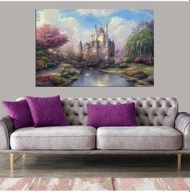 Resim Es10 Dekoratif Baskı Sulu Boya Kanvas Tablo (150 x 70) 