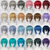 Resim CALLIA Unisex Cosplay Kısa Bob Peruk ile Bangs - Püskülu Dalgalı Anime Stili, Isıya Dayanıklı Sentetik Saç, Cosplay için Pixie Kesim, Anime Saç | Pixie Kesim Peruk | Isıya Dayanıklı Fiber, Anime Saç Peruk 