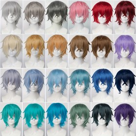 Resim CALLIA Unisex Cosplay Kısa Bob Peruk ile Bangs - Püskülu Dalgalı Anime Stili, Isıya Dayanıklı Sentetik Saç, Cosplay için Pixie Kesim, Anime Saç | Pixie Kesim Peruk | Isıya Dayanıklı Fiber, Anime Saç Peruk 