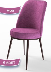 Resim Canisa Concept Dexa Serisi, Üst Kalite Yemek Odası Sandalyesi, Metal Kahverengi Iskeletli, 6 Adet Sandalye 
