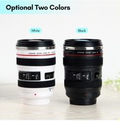 Resim Dancemonkey Fotoğrafçılar İçin Özel Kamera Lensli Termos - 400ml Sızdırmaz Çelik Kahve Termosu Beyaz Beyaz 