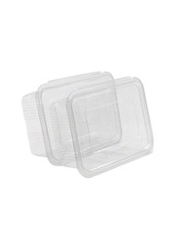 Resim Plastik Kapaklı Kullan At Saklama Kabı Sızdırmaz Kap 2000 Ml 100 Adet Şeffaf 