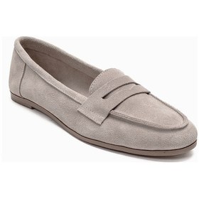 Resim Luvishoes Luvi Shoes Tory Bej Süet Hakiki Deri Kadın Loafer Ayakkabı Bej Süet 