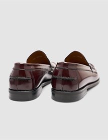 Resim Cabani %100 Hakiki Açma Deri Bordo Erkek Loafer 