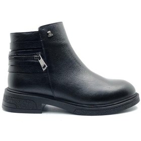 Resim Venüs Umbra Hakiki Deri Kaymaz Taban Ortopedik Kadın Bot Siyah 