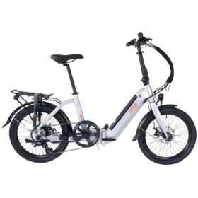 Resim Alba Fold X Premium Katlanır Elektrikli Bisiklet Gümüş Lcd Gösterge 12.8ah Batarya, Hd Fren 