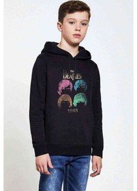 Resim The Beatles 1965 Colors Rock Metal Baskılı Unisex Çocuk Sweat Siyah 
