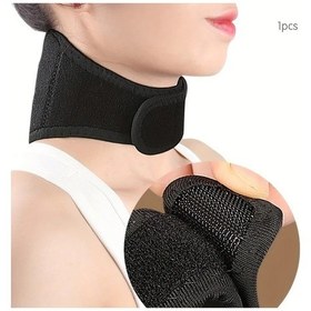 Resim Willowhaven Siyah Boyunluk: 9 Mıknatıslı Duruş Düzeltici, Nefes Alabilen Servikal Boyunluk 