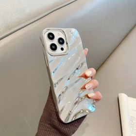 Resim Sedefli Altın Kaplama Cep Telefonu Kılıfı, Iphone 16 Pro Max/15 Pro/14/13/12/11/Xr/Xs/Xs Max/ 7Plus/8Plus için Uygun, Benzersiz 3D Tasarım Pliseli Dalgalar, Paskalya Hediyesi, Noel, Cadılar Bayramı Dekorasyonu, Doğum Günü Hediyesi 