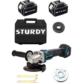 Resim Sturdy Power Tools Japon Tech Professionel Brushless Bakır Sargı 58VOLT 8 Amper Çift Akülü Taşlama Makinası Vt-Q 