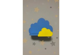 Resim Modicrafts Çocuk Odası Dekoratif Montessori Bulut Raf Mavi 