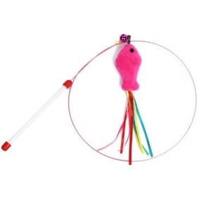 Resim Balıklı Kedi Oyun Oltası 90 Cm 