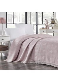 Resim Lodos Home %100 Pamuklu Çift Kişilik Pike 220x240 Cm Pudra 