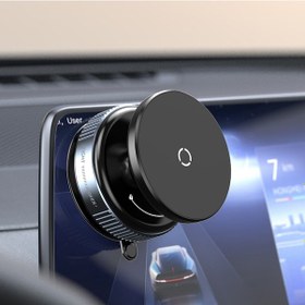 Resim Araba Araç İçi Telefon Tutucu Düz Zemin Yapışkansız Güçlü Vakum Ve Çift Halka Mıknatıs Teknolojili 
