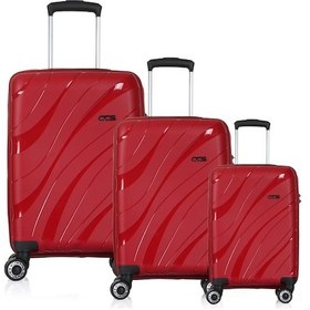 Resim Ççs 5223 Polipropilen 3 Lü Valiz Seti-bordo Bordo 