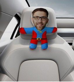 Resim Bk Gift Gift Kişiye Özel Erkek Süper Kahraman Tasarımlı Araç Koltuk Bebek Yastığı-19 