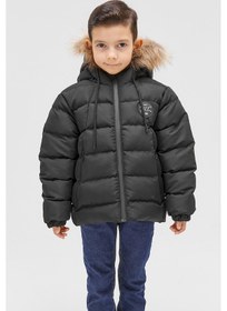 Resim Benitto Kids Benittokids Erkek Çocuk Natürel Kürklü Mont 51289-siyah Siyah 