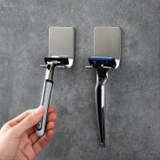Resim 2 adet gümüş yapışkanlı duvar askısı, delme gerektirmeyen banyo tıraş makinesi tutucusu, paslanmaz çelik kapı arkası duvar askıları, yatak odası şapka askıları, banyo, mutfak ve yatak odası için bornoz askıları. Bu 2'li set çok popüler 