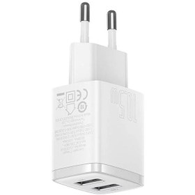 Resim Baseus Compact Dual 10.5w Beyaz Seyahat Şarjı 