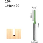 Resim 2Liyao 6.35X4X20 Yusun Düz Bit Yönlendirici Bit Karbür Kesiciler Ağaç Işleme Freze Kesicisi Ahşap Bit Yüz Değirmeni Ahşap Kesiciler End Mill (Yurt Dışından) 