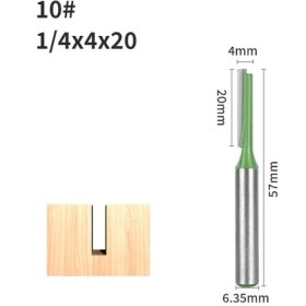 Resim 2Liyao 6.35X4X20 Yusun Düz Bit Yönlendirici Bit Karbür Kesiciler Ağaç Işleme Freze Kesicisi Ahşap Bit Yüz Değirmeni Ahşap Kesiciler End Mill (Yurt Dışından) 