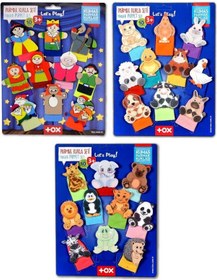 Resim 3 Set - 30 Parça Tox Masal Kahramanları, Vahşi Ve Evcil Hayvanlar Parmak Kukla T225 T772 T782 