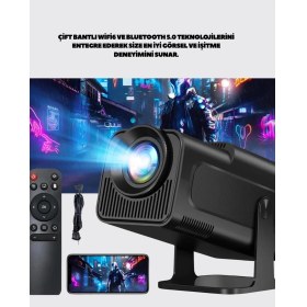 Resim Shopwe 180° Dönebilen Gövde Tasarımıyla Tan Yansıtmalı Taşınabilir Projektör 