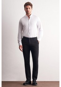Resim İmza Siyah Yan Cep Düz Paça Pamuklu Slim Fit Chino Casual Pantolon 1003255161 Siyah 