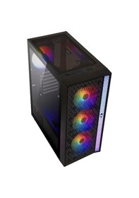 Resim Bıtfenıx LIGHT 4 Fan RGB Mid Tower ATX Bilgisayar Kasası Siyah 