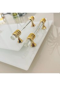 Resim Epoksi Tepsi Kulpu Cam Kulp 2 Adet Gold 