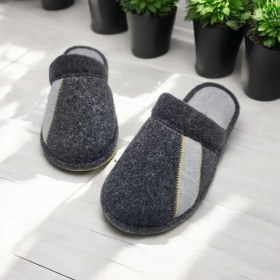 Resim Gezer Erkek Keçe Yumuşak Taban Ev Terliği 