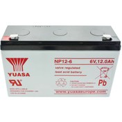 Resim Yuasa Np12-6 Pil Kurşun Pb 6 V 12Ah Faston Fiş Ile Temas 6.3MM Diğer