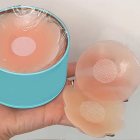 Resim 12 adet Yeniden Kullanılabilir Silikon Göğüs Petal Kaldırma Bandı, Dikişsiz Tasarım, Kablosuz Sütyen Aksesuarları, Opak, %100 Silikon, Baskısız, Elde Yıkanabilir, Kurutma Yıkama Yapılmaz, Kadınlar için Yeniden Kullanılabilir Kapaklı Moda Aksesuarları 