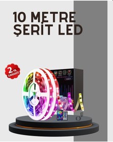 Resim Su Geçirmez 10m Smart Şerit Led Tv Arkası Ve Oda Dekorasyonu İçin Çok Renkli 