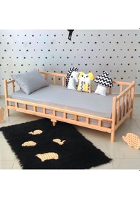 Resim Markaawm Premium Montessori Yatak Doğal Çam Çocuk Ahşap Karyola Akçaağaç 