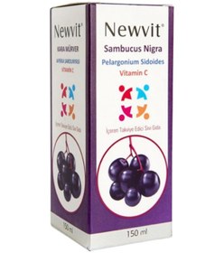 Resim Newvit Sambucus Nigra Kara Mürver&Afrika Sardunyası Içeren Takviye Edici Gıda 150 ML 