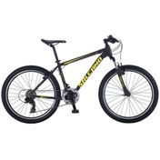 Resim Salcano Ng777 24 JANT MD (YENİ NG750) DAĞ BİSİKLETİ DİSK FREN Shimano 21 Vites siyah sarı 