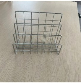 Resim Turcoshop11 Gümüş Metal 3'lü Kitaplık - Nordic Çelik Gazetelik Ve Ofis Depolama Sepeti 