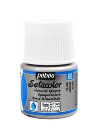 Resim Setacolor Opak Metalik Kumaş Boya 45ml Şişe - 60 Silver No Color 