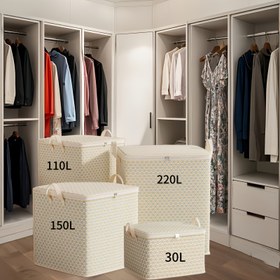 Resim 1 adet Katlanabilir Depolama Çantası - Çoklu Bölümlerle Seyahat, Taşınma ve Ev Kullanımı İçin İdeal, Taşınabilir ve Dayanıklı Düzenleyici, Seyahat Depolama Çözümü|Şık Depolama Çantası|Dayanıklı Düzenleyici, Giysi Düzenleyici Depolama, Yatak Altı Depolama 