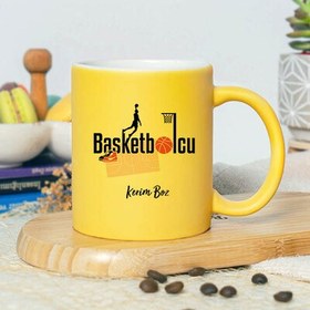Resim İsme Özel Basketbolcu Sarı Kupa Bardak 