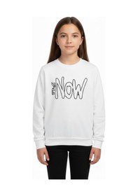 Resim Kız Çocuk Baskılı Sweatshirt Bgl-st05267 Ekru 